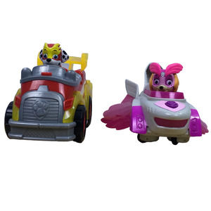 Paw Patrol Mighty Pups Lights and Sound Vehicles Marshall and Skye